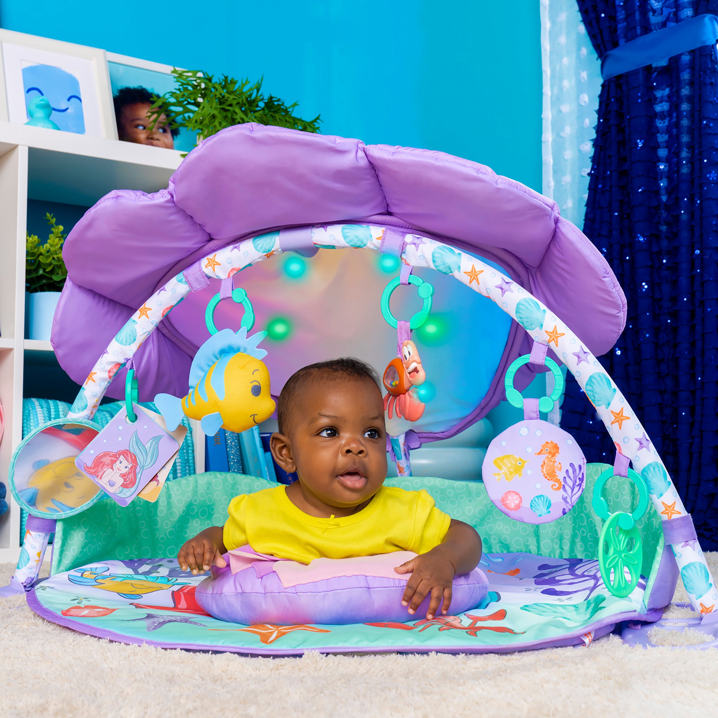 Bright Starts The Little Mermaid Twinkle Trove Light-Up Musical Baby Activity Gym