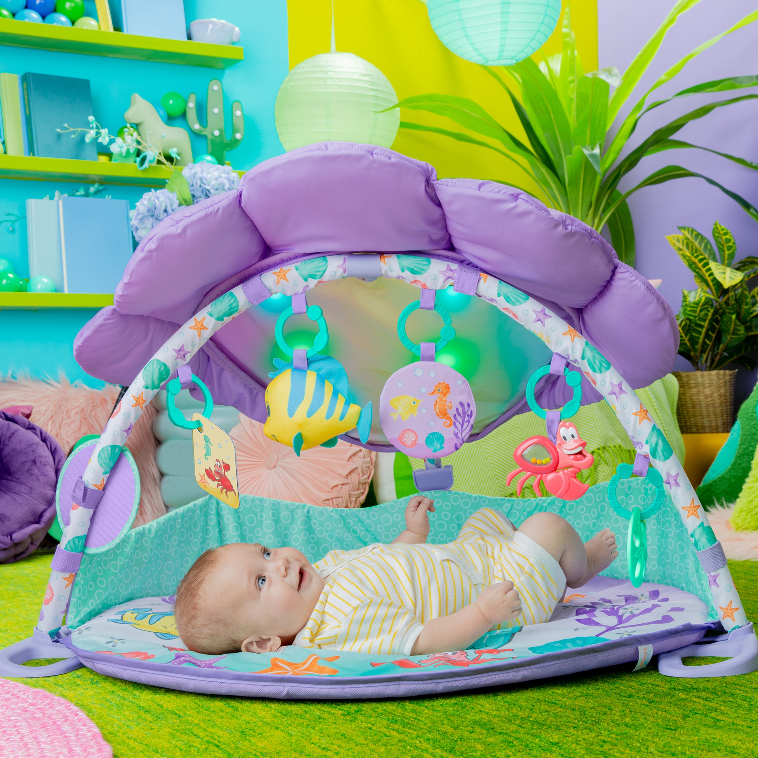 Bright Starts The Little Mermaid Twinkle Trove Light-Up Musical Baby Activity Gym