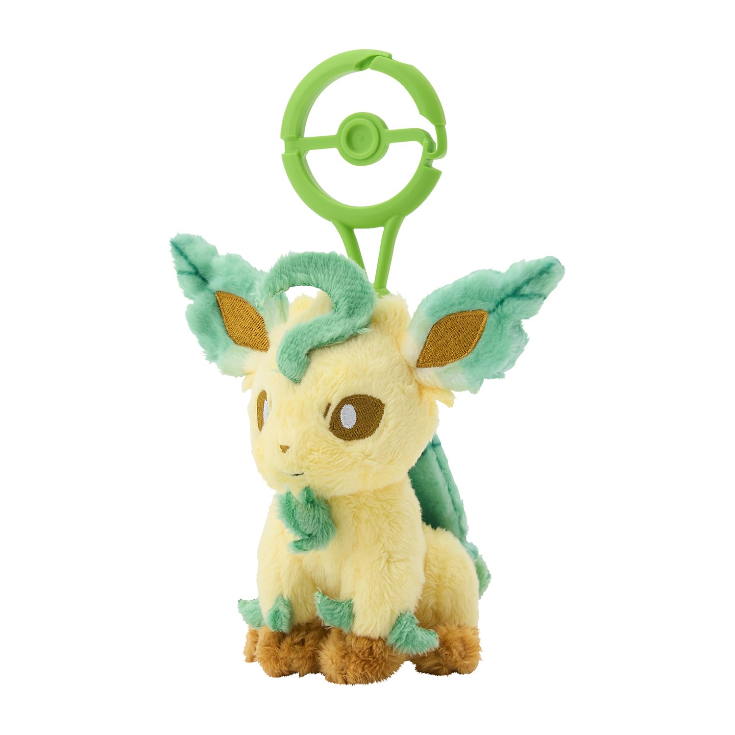 Pokemon Center Leafeon Plush Keychain with Carabiner - Original Japan Mascot