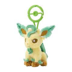 Pokemon Center Leafeon Plush Keychain with Carabiner - Original Japan Mascot