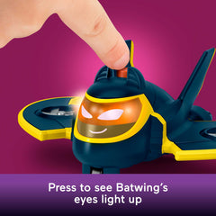 Fisher-Price DC Batwheels Light-Up 1:55 Scale Toy Cars, Redbird And Batwing, 2-Piece Preschool Toys