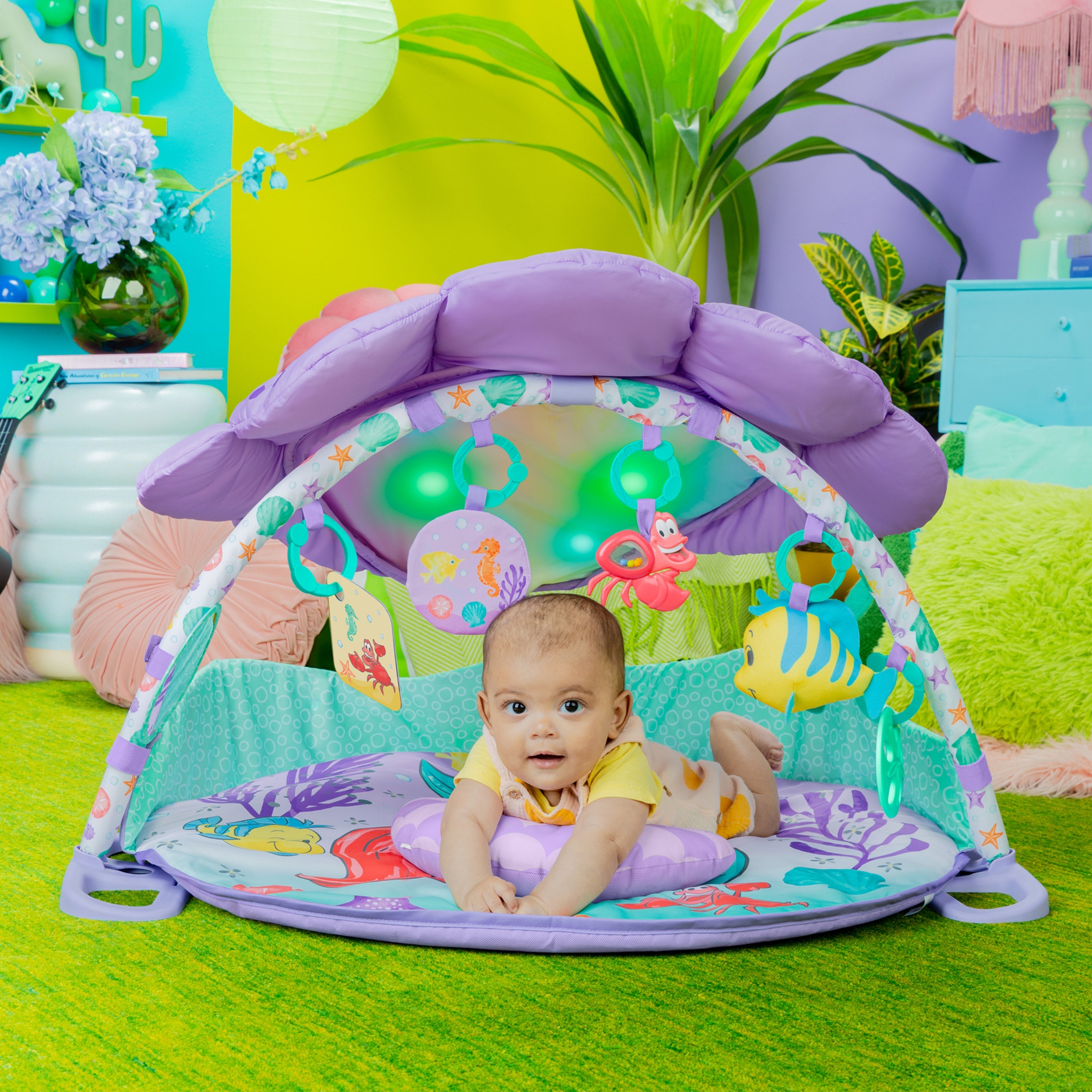Bright Starts The Little Mermaid Twinkle Trove Light-Up Musical Baby Activity Gym