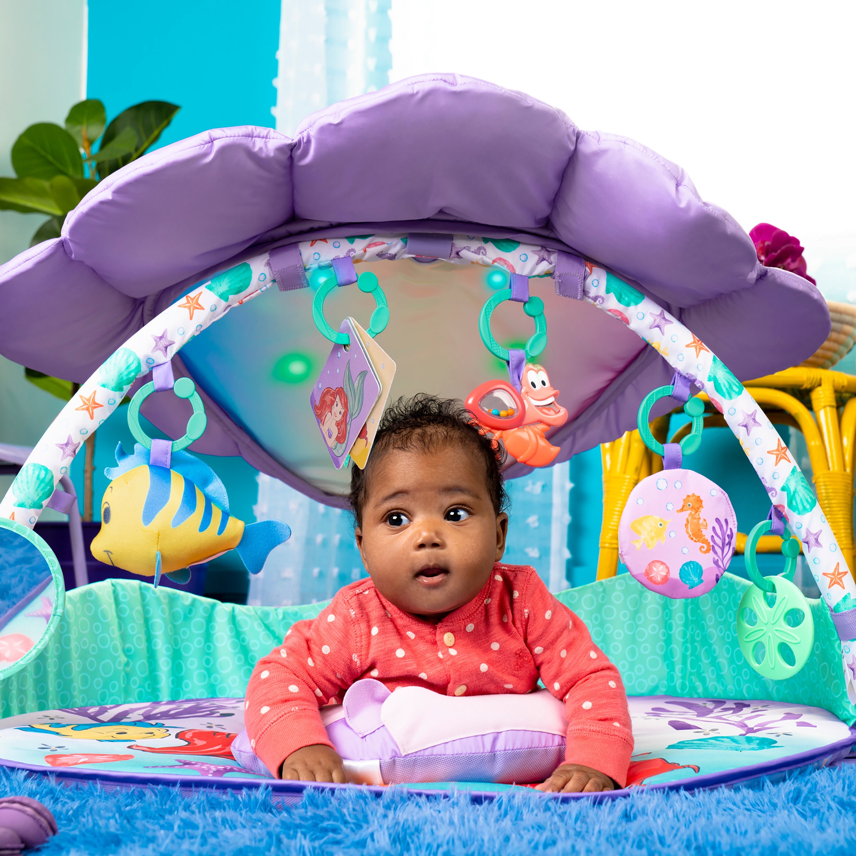 Bright Starts The Little Mermaid Twinkle Trove Light-Up Musical Baby Activity Gym