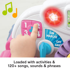 Fisher-Price Laugh & Learn Crawl Around Car, Electronic Learning Toy Activity Center For Baby, Pink