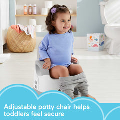 Fisher-Price Custom Comfort Potty Adjustable Toddler Training Toilet With Removable Bowl