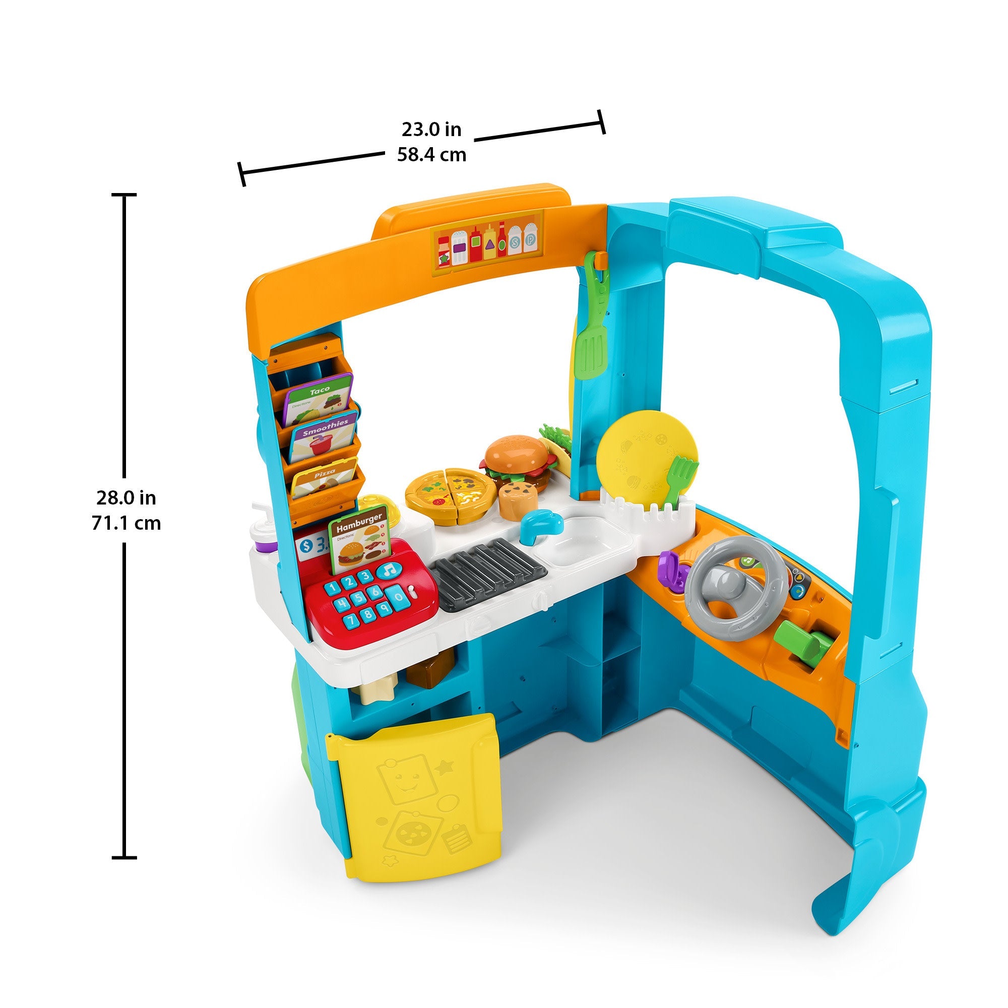 Fisher-Price Laugh & Learn Servin’ Up Fun Food Truck Electronic Activity Center For Toddlers