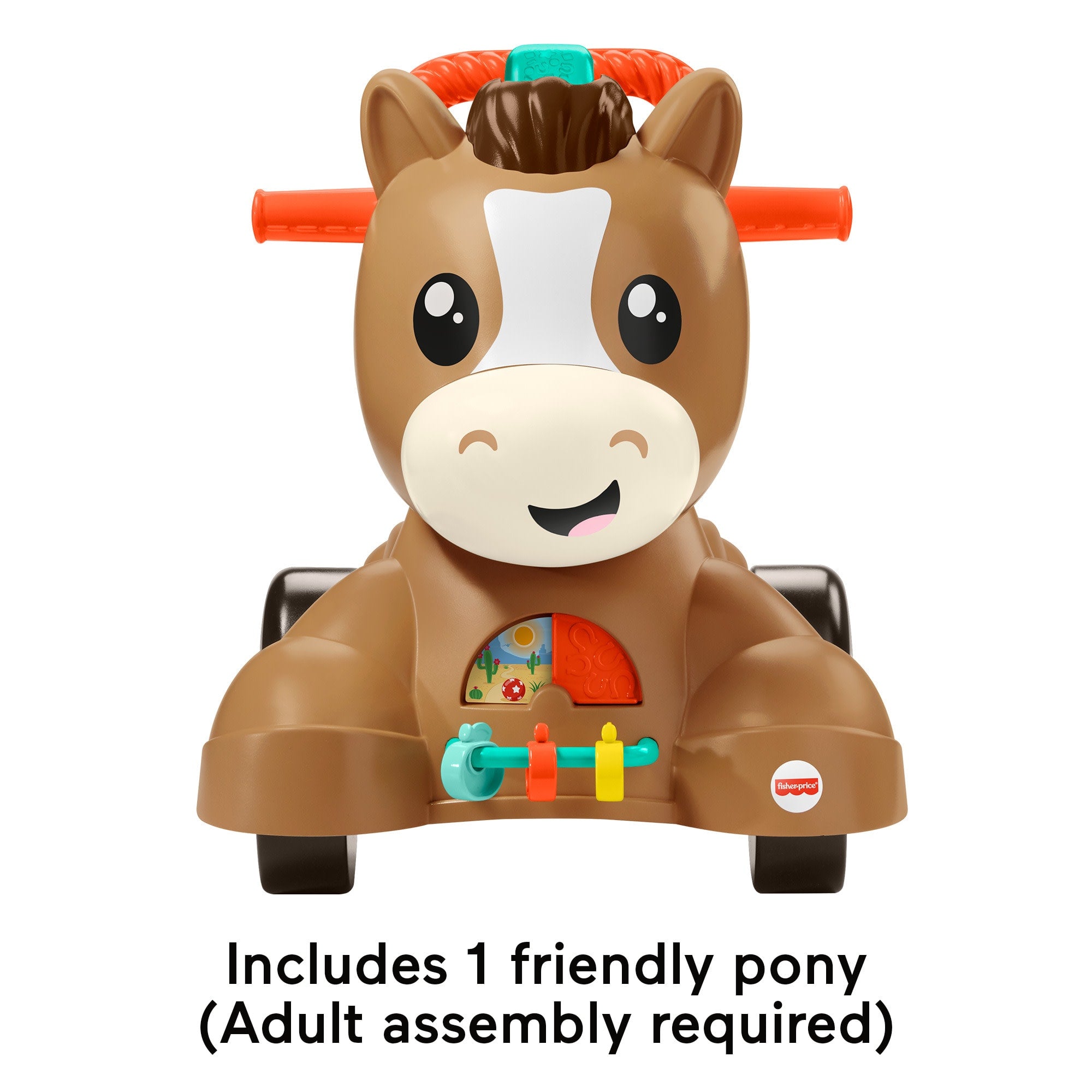 Fisher-Price Walk Bounce & Ride Pony, Infant To Toddler Musical Walker And Ride-On Toy