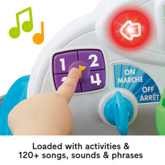 Fisher-Price Laugh & Learn Crawl Around Car, Electronic Learning Toy Activity Center For Baby, Blue