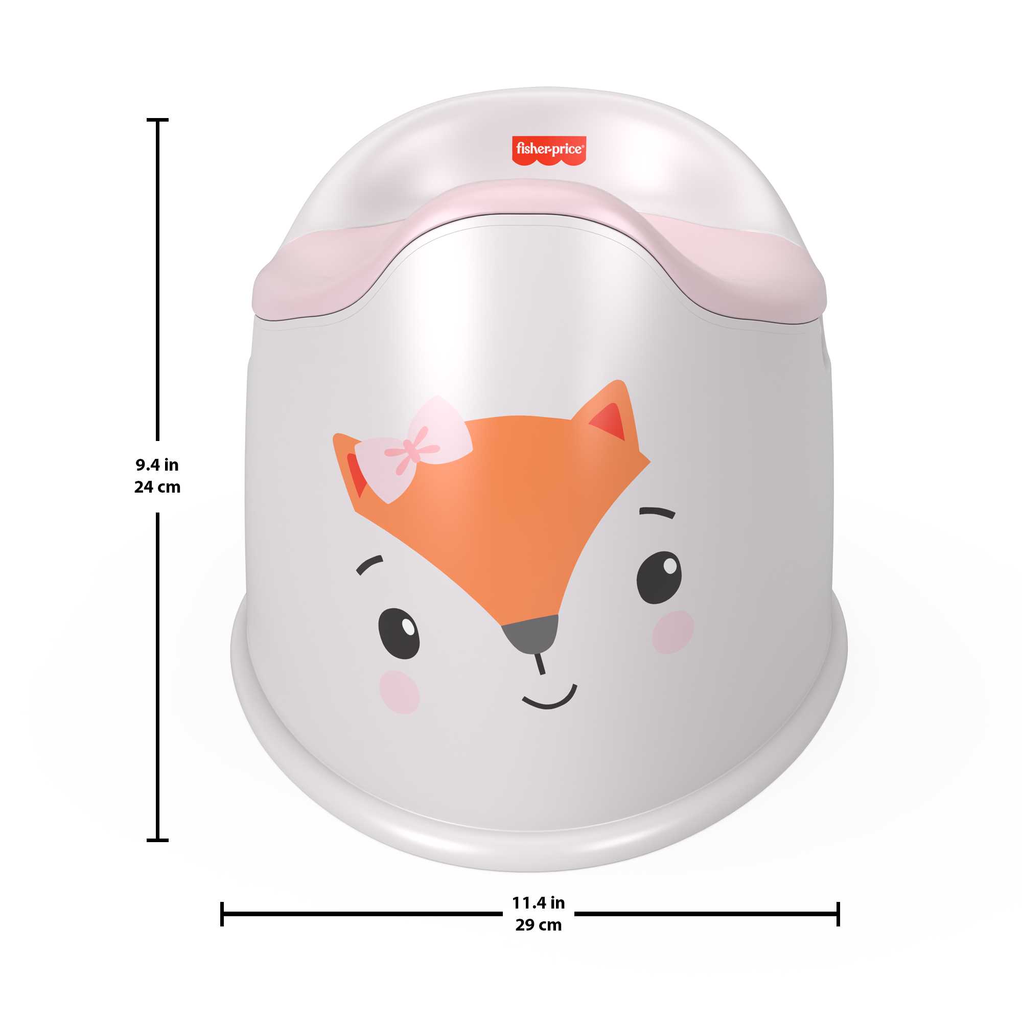 Fisher-Price Friendly Fox Potty Toddler Toilet Training Chair With Removable Bowl, 2 Pieces