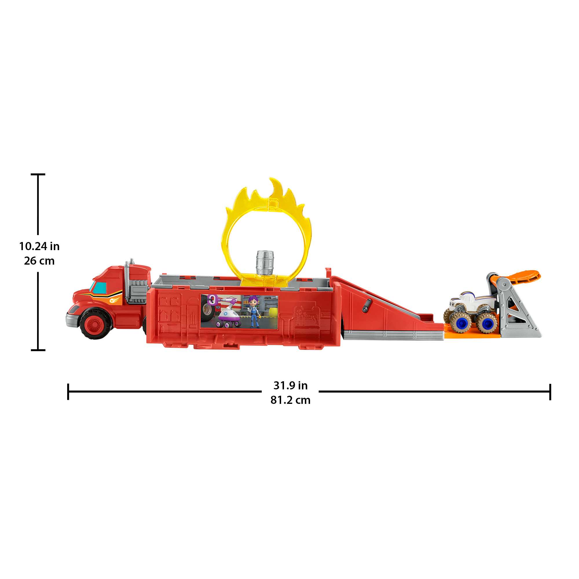 Fisher-Price Blaze And the Monster Machines Launch & Stunts Hauler, Transforming Vehicle Playset