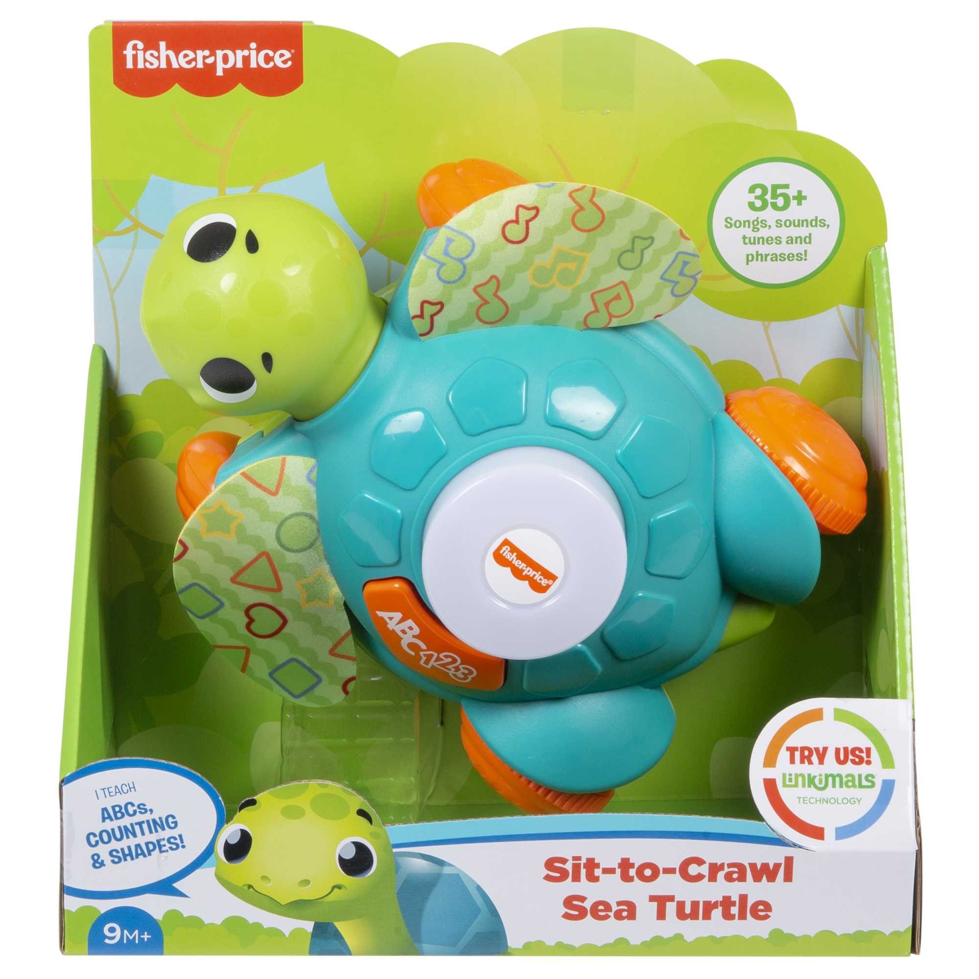 Fisher-Price Linkimals Sit-To-Crawl Sea Turtle Musical Baby Toy